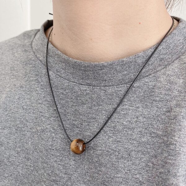 Agate Black Rope Necklace For Women