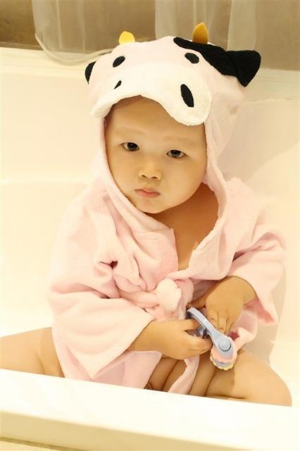 Cartoon Cute Animal Modeling Baby Bath Towels Baby Bathrobes Cotton Children's Bathrobes Baby Hooded - Image 44