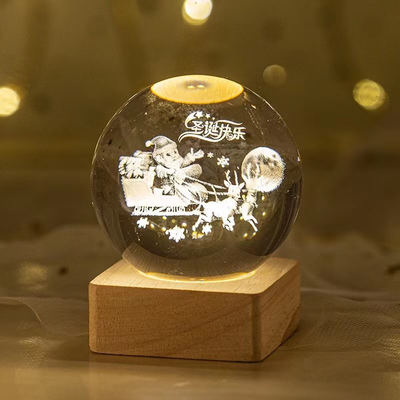 Luminous Starry Sky And Planets Moon Moon Crystal Ball Small Night Lamp Projection Ambience Light Creative Gift New Strange Gift - Image 23