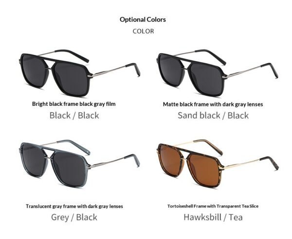 Classic Dual-Beam Sunglasses Mens Fashion Sunglasses - Image 16