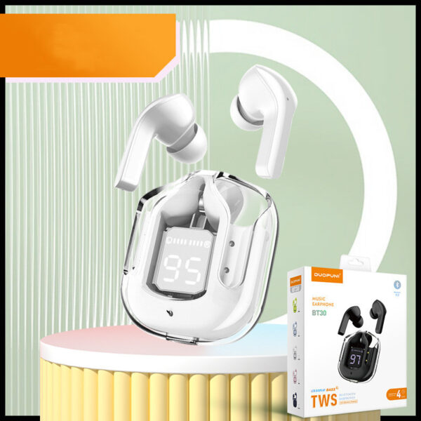 New Mini Transparent Wireless Bluetooth Headset Digital Display ENC Noise Reduction True Wireless Sports Music - Image 39