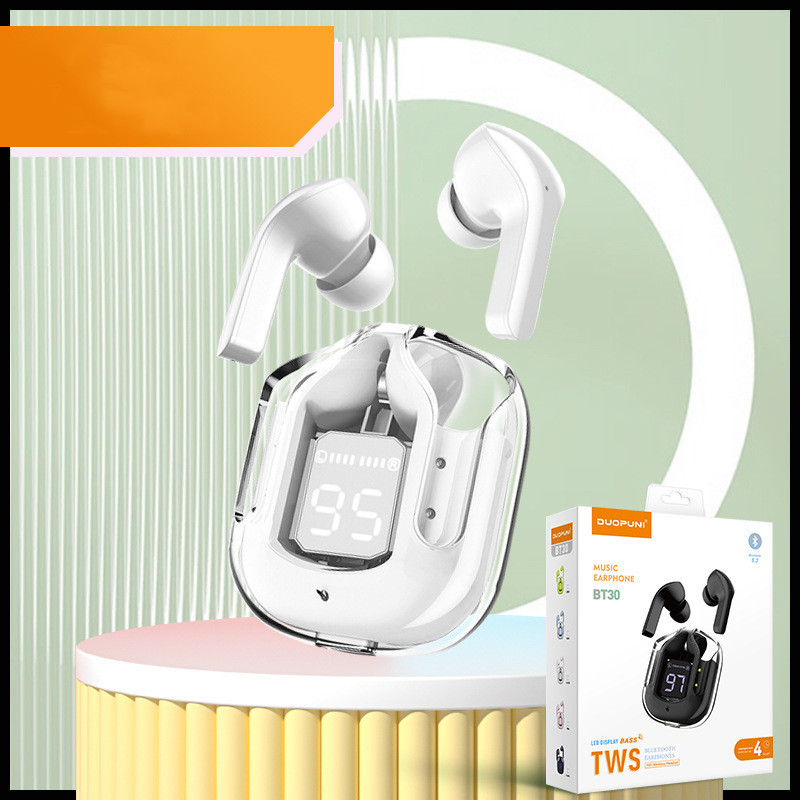 New Mini Transparent Wireless Bluetooth Headset Digital Display ENC Noise Reduction True Wireless Sports Music - Image 39