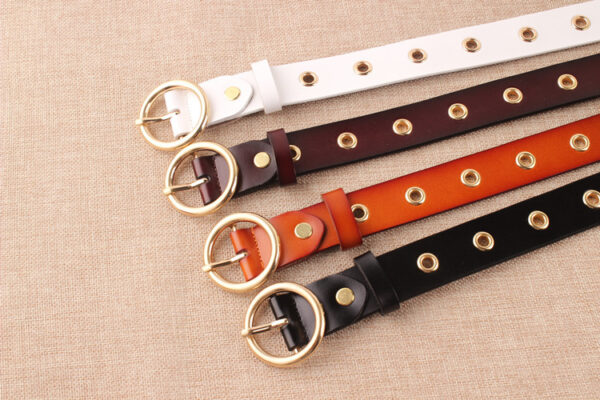 Classic Round Buckle No Hole Belt - Image 15