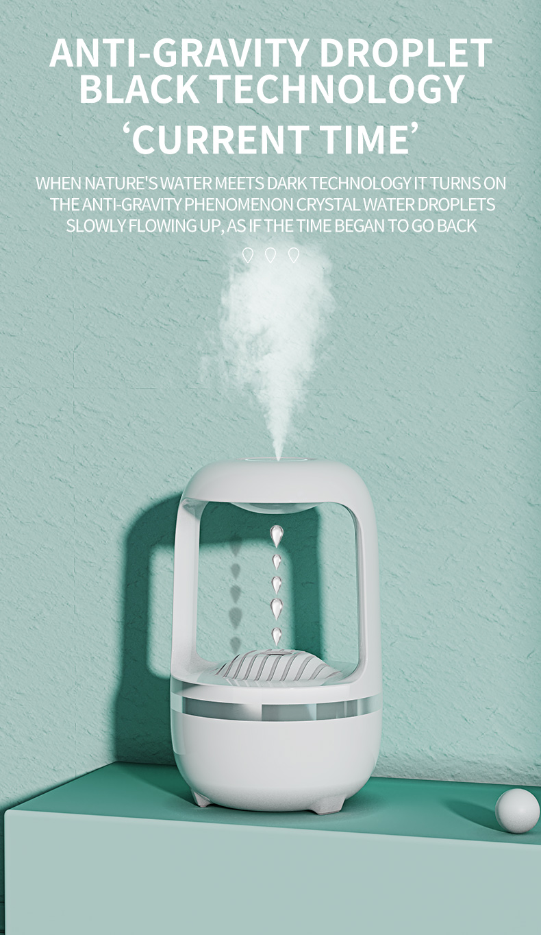 Anti Gravity Humidifier Water Drop Backflow Aromatherapy Machine Large Capacity Office Bedroom Quiet Heavy Fog Household Sprayer - Image 10
