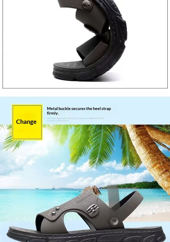Waterproof Non-Slip Soft-Soled Mens Dual-Use Sandals