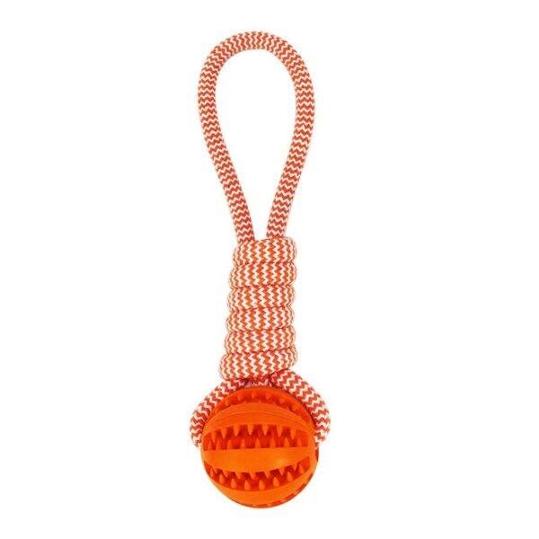 Dog Toys Treat Balls Interactive Hemp Rope Rubber Leaking Balls For Small Dogs Chewing Bite Resistant Toys Pet Tooth Cleaning Bite Resistant Toy Ball For Pet Dogs Puppy - Image 13