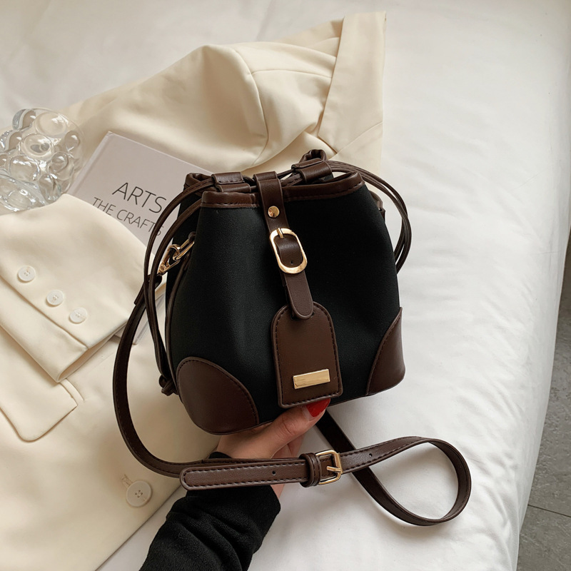 New Trendy Bucket PU Leather Handbag For Women Luxury Messenger Shoulder Bag Hot Sale - Image 5