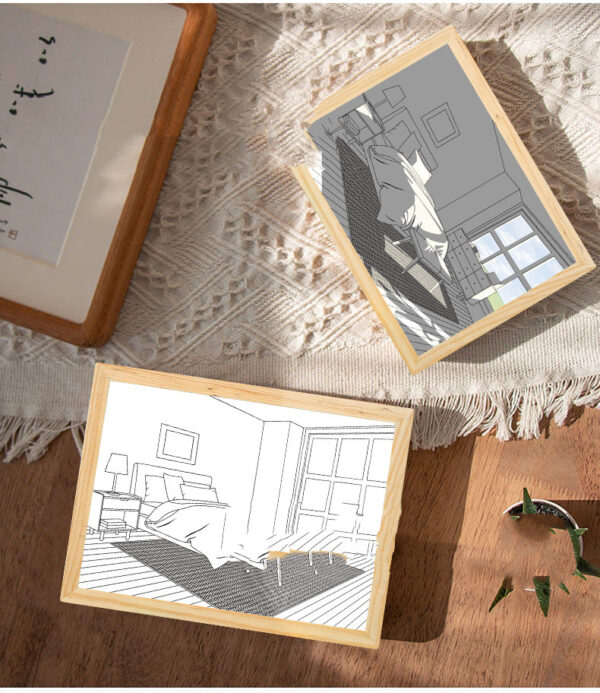 Illuminated Picture LED Decorative Light Painting Bedside Picture Style Creative Modern Simulate Sunshine Drawing Night Light Gift - Image 20