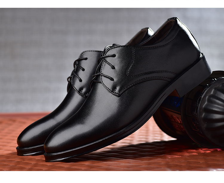 Black Shoes With Pointed Toe For Men - Image 12