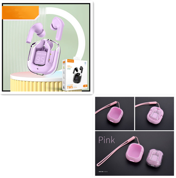New Mini Transparent Wireless Bluetooth Headset Digital Display ENC Noise Reduction True Wireless Sports Music - Image 38