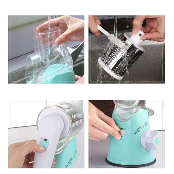 Manual Kitchen Accessories Multifunctional Round Mandoline Potato Slicer Vegetable Cutter Slicer Cheese Kitchen Gadgets - Image 14