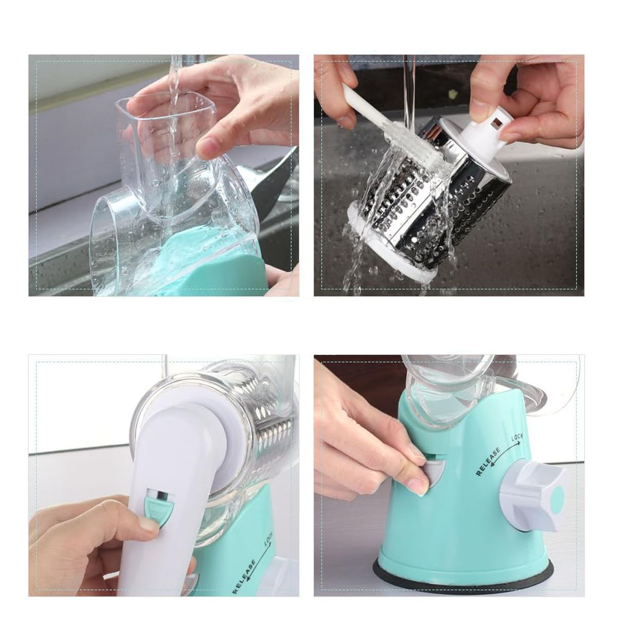 Manual Kitchen Accessories Multifunctional Round Mandoline Potato Slicer Vegetable Cutter Slicer Cheese Kitchen Gadgets - Image 14