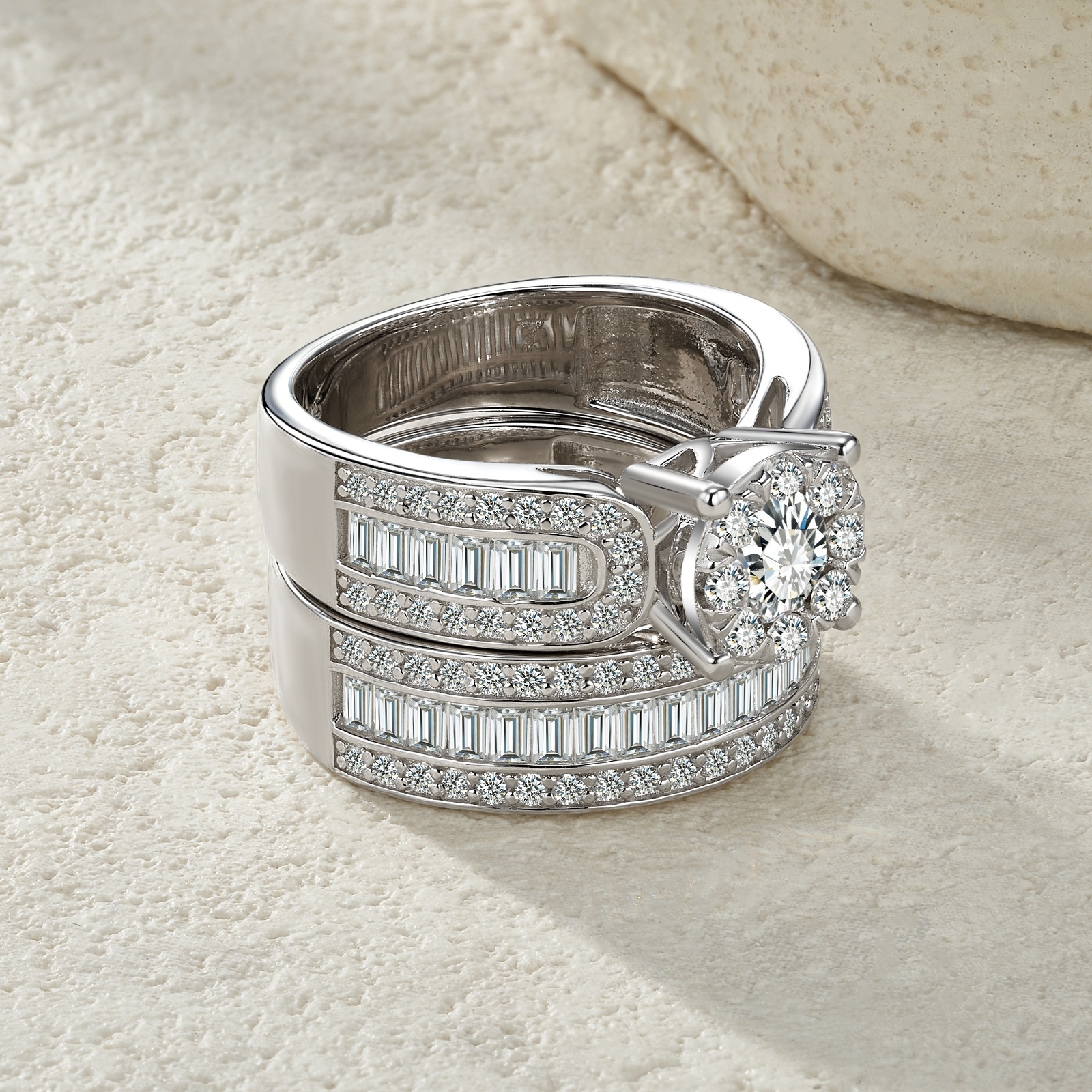 0.5 Carat Luxury Fashion Minimalist Trend Jewelry With Top-quality Morganite, Elegant Silver Ring In S925 Silver With Electroplated Platinum, Suitable For Ladies - Image 4