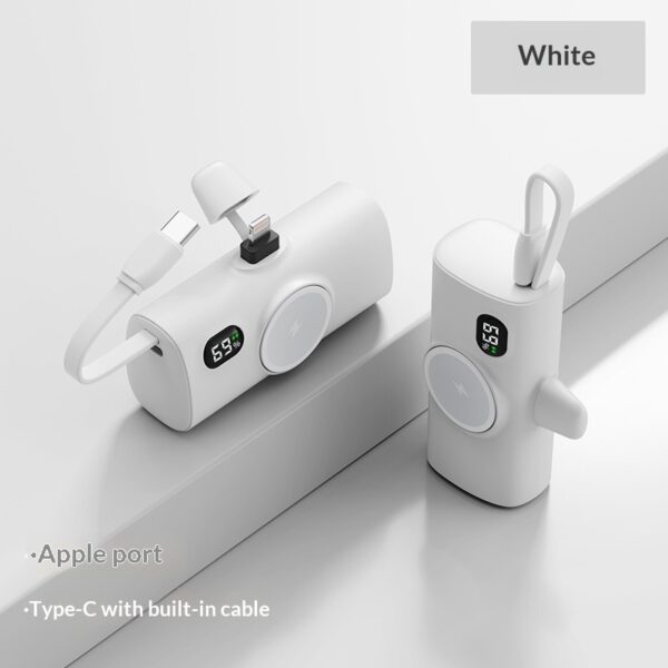 Wireless Magnetic Watch Power Bank With Built-in Cable - Image 2