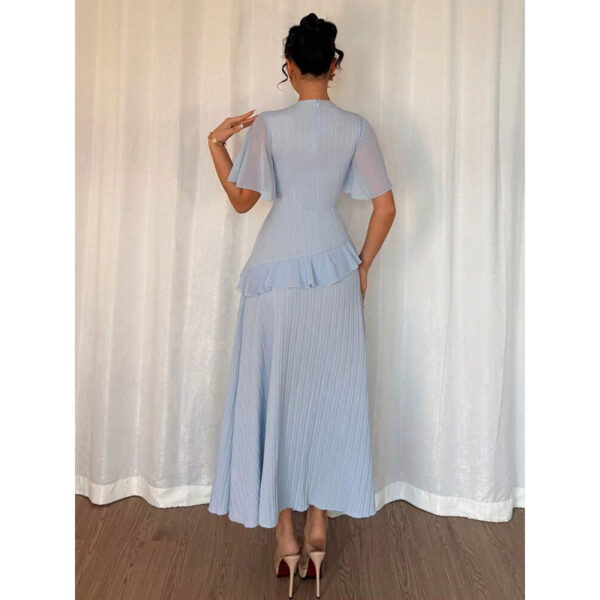 Women's Ruffle-Trimmed Round-Neck Casual Dress - Image 6