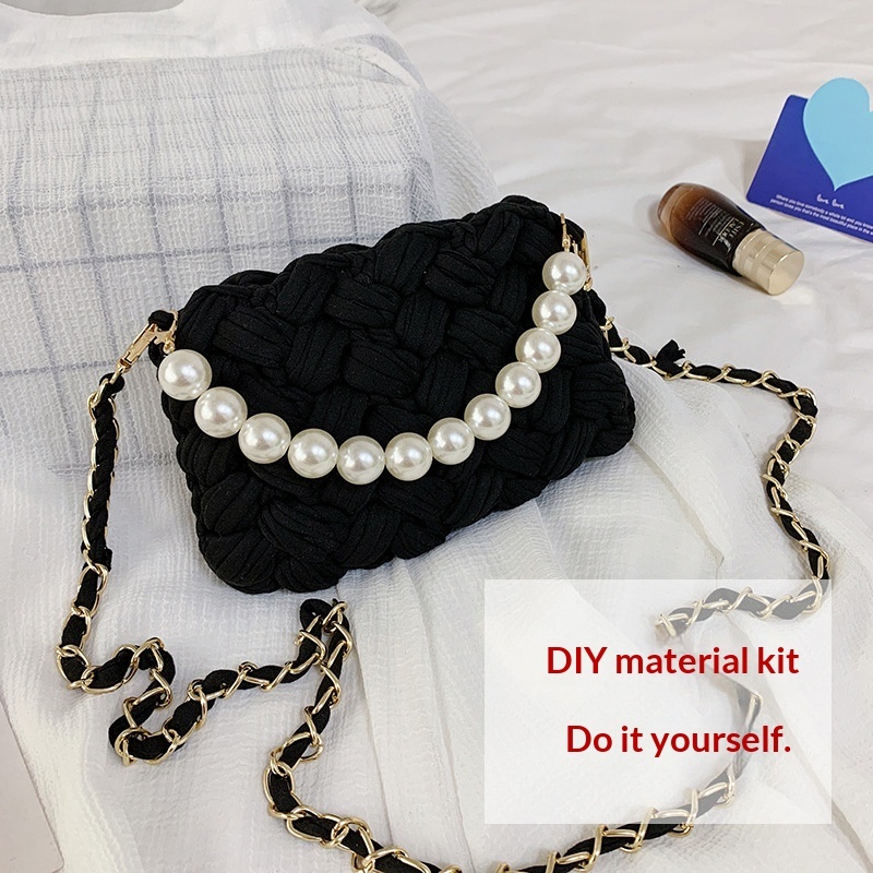 DIY Craft Kit Yarn, Crochet Hook, And Fabric Strips For Making A ShoulderCrossbody Bag - Image 10