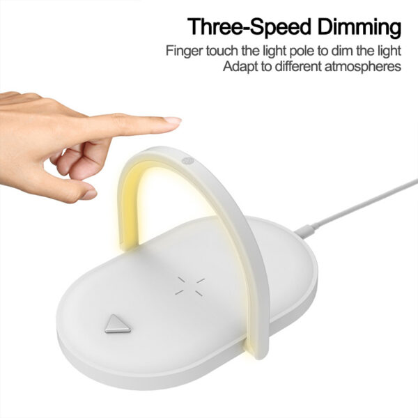 3 In 1 Foldable Wireless Charger Night Light Wireless Charging Station Stonego LED Reading Table Lamp 15W Fast Charging Light - Image 7