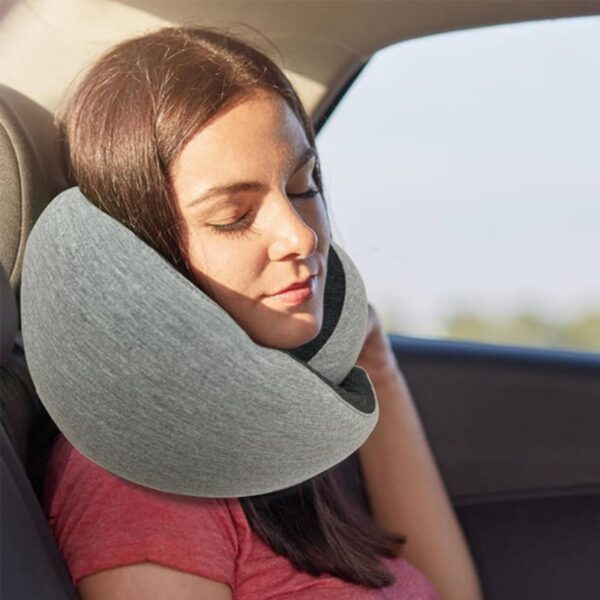 Travel Neck Pillow Non-Deformed Airplane Pillow Travel Neck Cushion Durable U-Shaped Travel Memory Cotton Nap Neck Pillow - Image 3