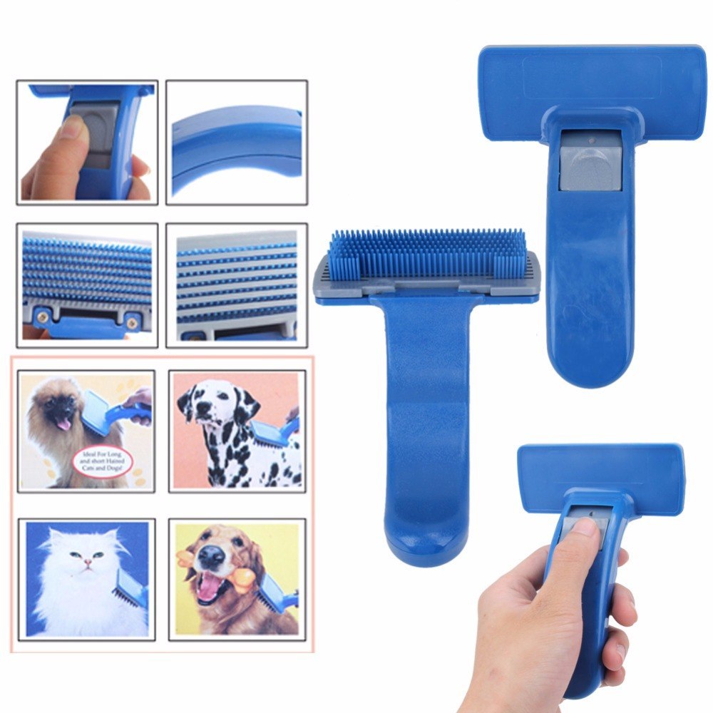 Pet Brush Comb Puppy Dog Cats Self Cleaning Combs Hair Trimmer Grooming Tools for Dog Animals Pet Cleaning Supplies - Image 1