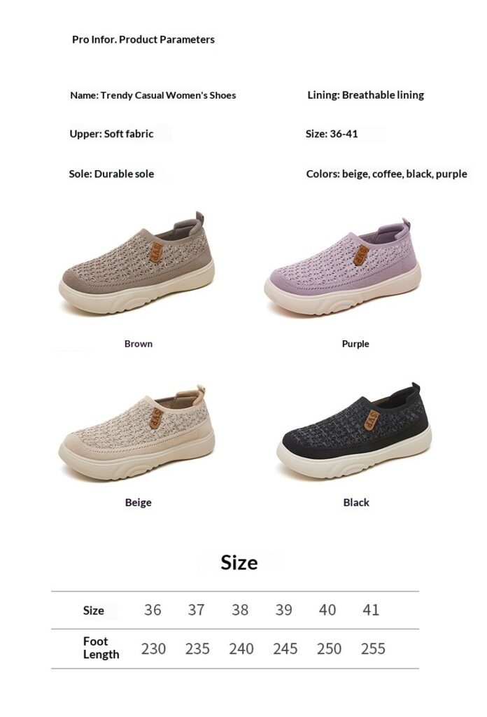 Versatile Spring Flyknit Breathable No-odor Casual Shoes