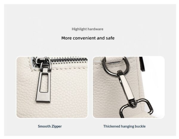 Genuine Leather Womens New Trendy Fashionable Versatile Single-shoulder Bag - Image 13