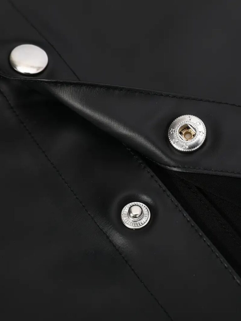 European And American-style Summer Casual Mens Patent Leather Tight-fitting Short-sleeve Top