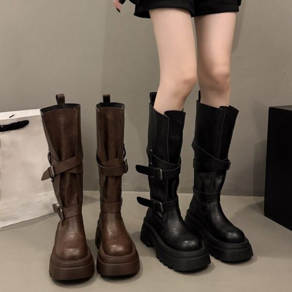 Women's Multi Functional Belt Buckle Long Boots