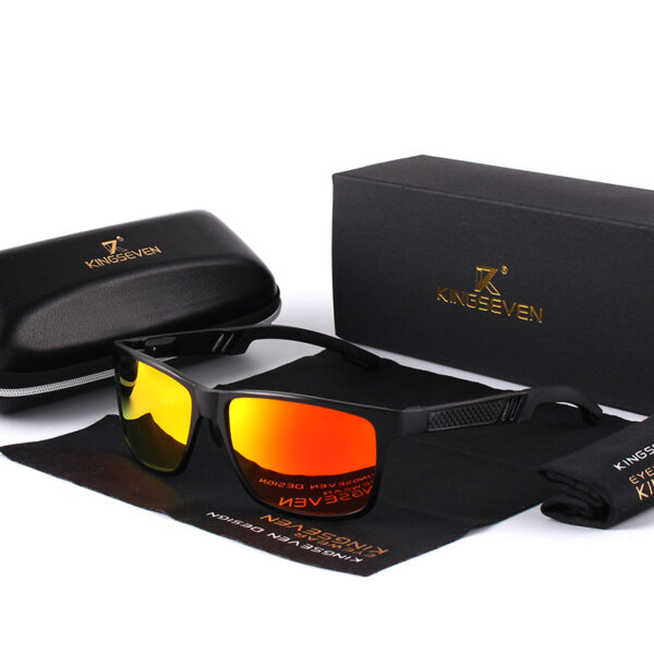 KINGSEVEN Men Polarized Sunglasses Aluminum Magnesium Sun Glasses Driving Glasses Rectangle Shades For Men Oculos masculino Male - Image 8