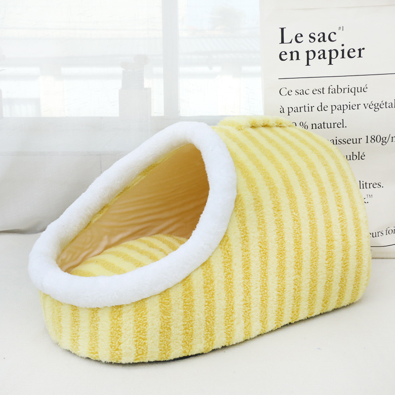 Thickened Three-dimensional Cat Nest Macaron Double-piece Autumn And Winter Warm A Facility For Children To Bore Kennel - Image 4