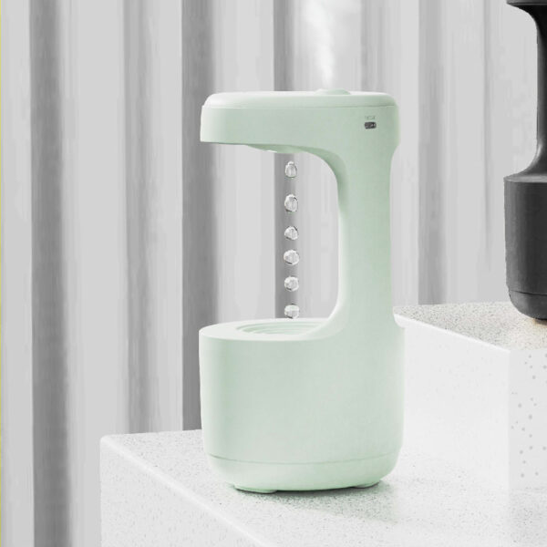 Bedroom Anti-Gravity Humidifier With Clock Water Drop Backflow Aroma Diffuser Large Capacity Office Bedroom Mute Heavy Fog Household Sprayer - Image 19