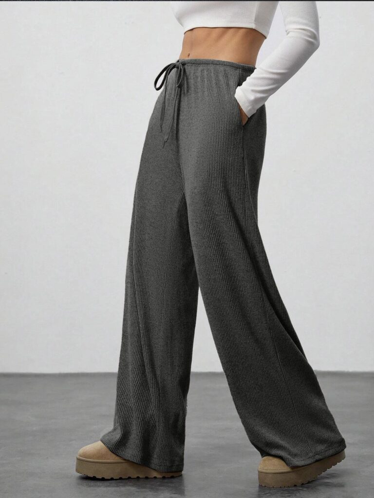 Women's Solid-color Casual Straight-leg Pants