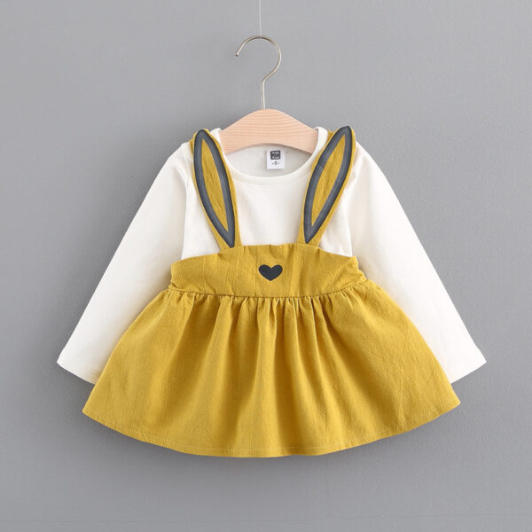 Autumn new Korean children's clothing, girls cute rabbit dress, baby princess dress - Image 13