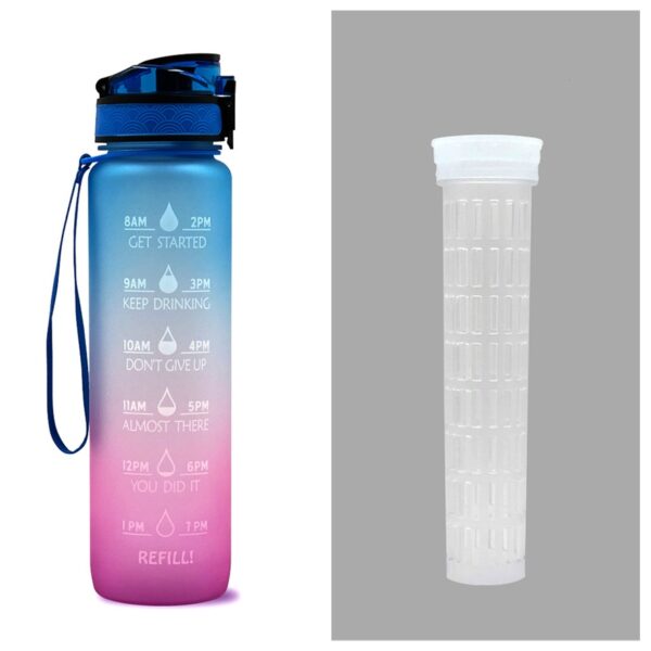 1L Tritan Water Bottle With Time Marker Bounce Cover Motivational Water Bottle Cycling Leakproof Cup For Sports Fitness Bottles - Image 23