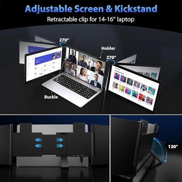 14-inch Dual-Screen Portable Monitor Laptop Expansion Screen - Image 14
