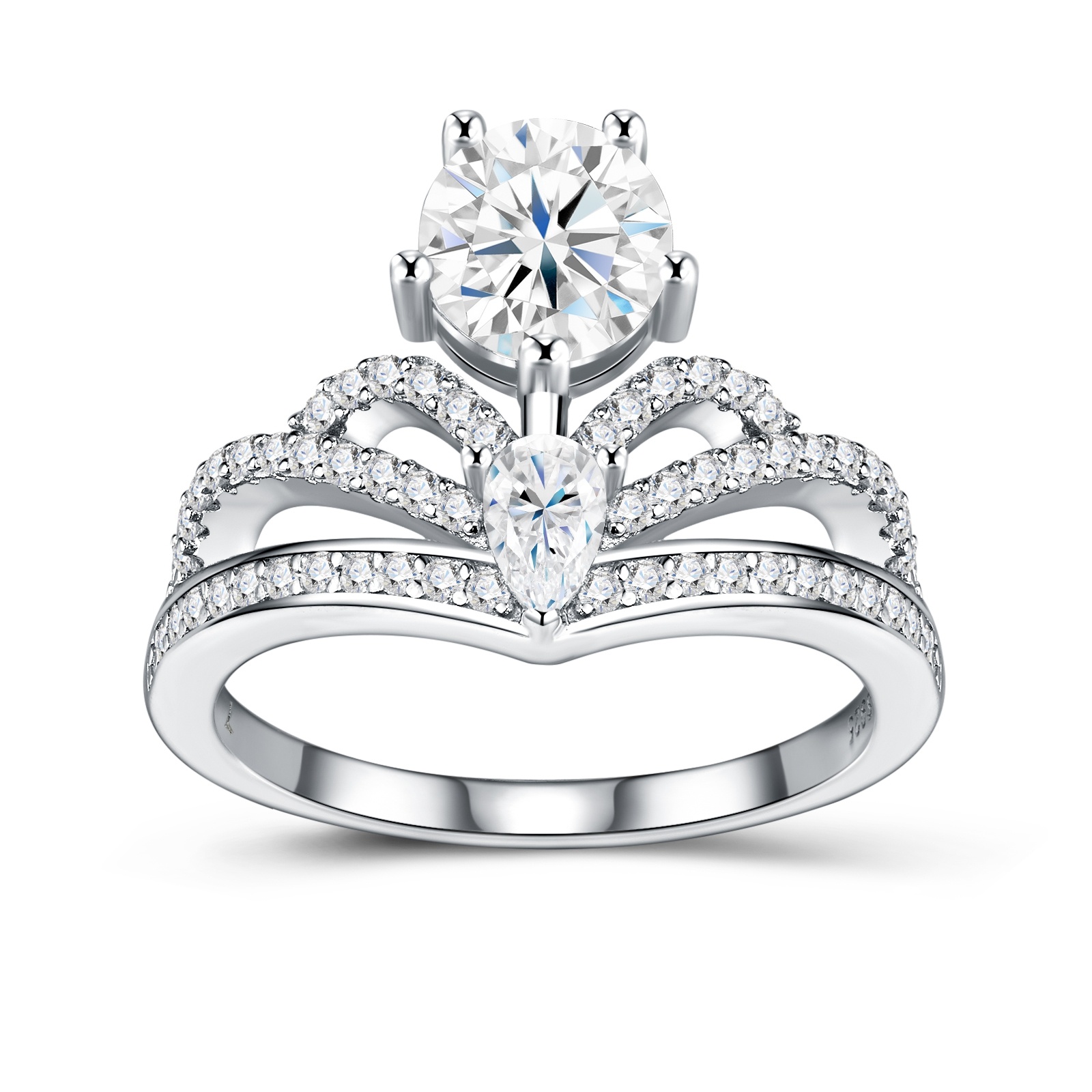 1-carat Luxury Fashion Minimalist Trend Jewelry With Top-quality Morganite. Silver Ring For Ladies. S925 Silver Electroplated With Platinum. - Image 5