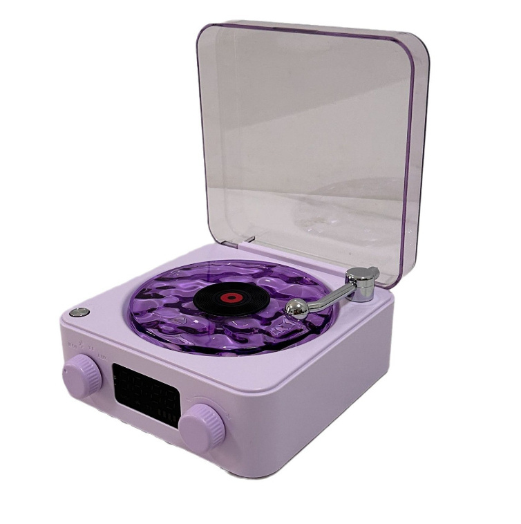 Retro Turntable Speaker Wireless Bluetooth-compatible 5.0 Vinyl Record Player Stereo Sound With White Noise RGB Projection Lamp Effect - Image 36