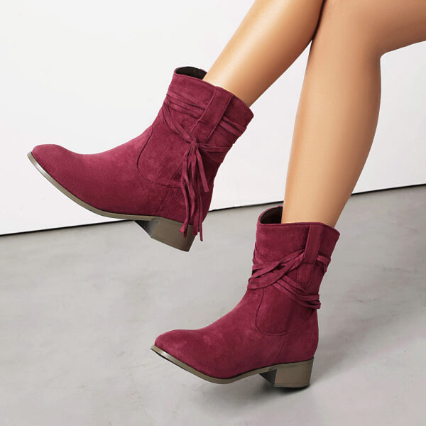Tassel Women's Casual Ankle Boots - Image 13