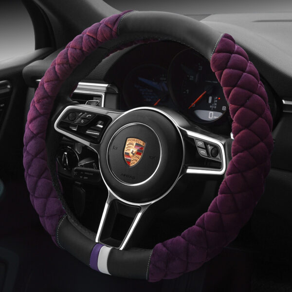 Universal Car Steering Wheel Cover Winter Decoration Cute 38cm Plush Footprint Auto Automobile Vehicle Steering Wheel Protector - Image 16