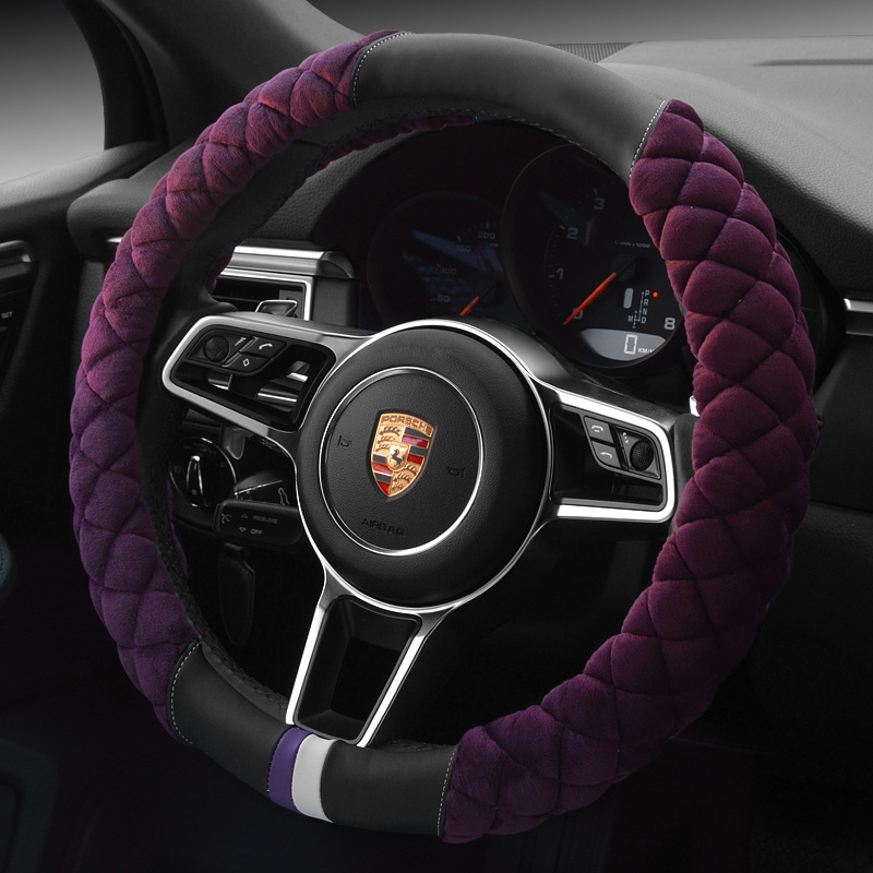 Universal Car Steering Wheel Cover Winter Decoration Cute 38cm Plush Footprint Auto Automobile Vehicle Steering Wheel Protector - Image 11