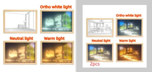 Illuminated Picture LED Decorative Light Painting Bedside Picture Style Creative Modern Simulate Sunshine Drawing Night Light Gift - Image 68