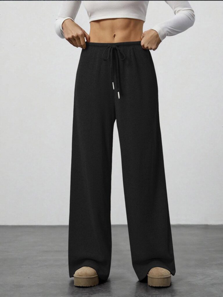 Women's Solid-color Casual Straight-leg Pants