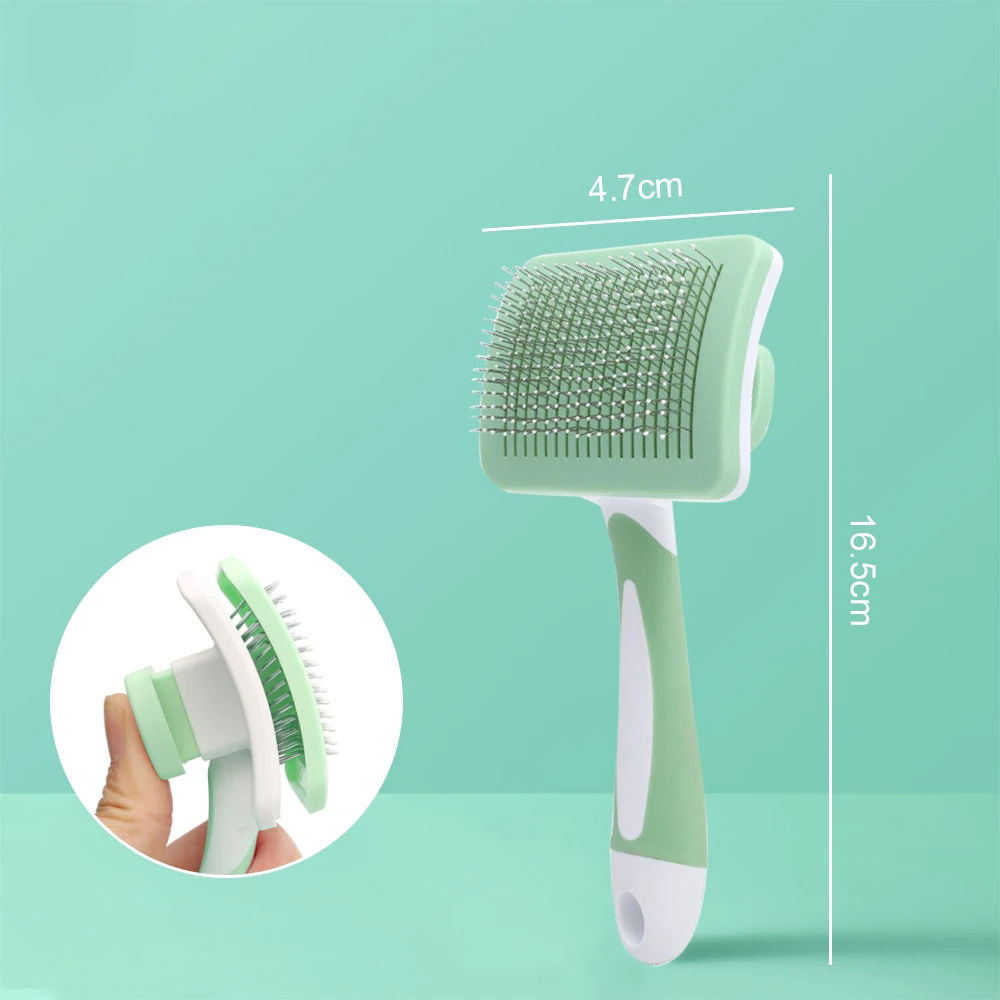 Self Cleaning Slicker Brush For Dogs, Cats Pets-One Click Cleaning Function-Gentle Effective Cat, Pet Dog Hair Remover-Dog Grooming Accessories For Small, Medium Large Dogs - Image 5