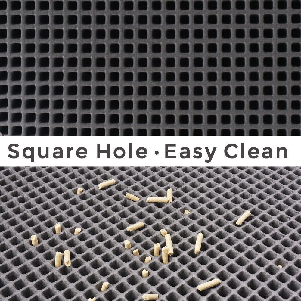 Kitty Cat Litter Mat Trapping Honeycomb Double Layer Design Waterproof Double Layer EVA Cat Litter Pad Waterproof Non-slip Sand Basin Filter Kitten Dog Washable Mattress - Image 3