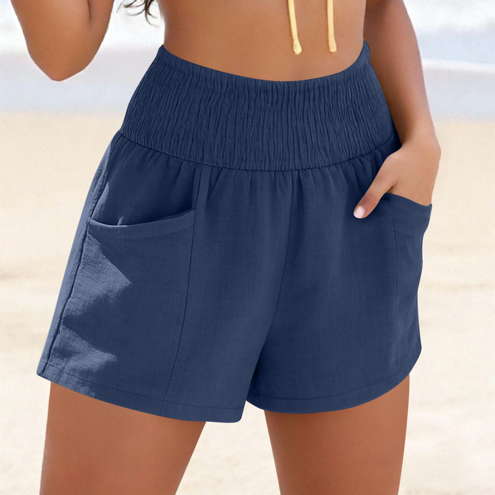 Drawstring Pocket Loose Casual Women