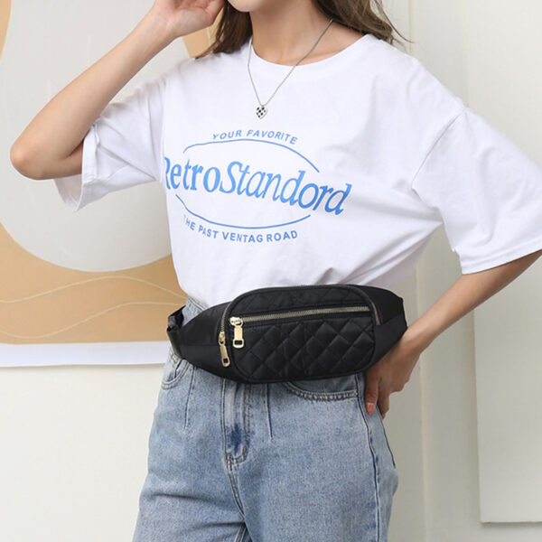 Rhombus Fanny Packs For Women Crossbody Waist Bags For Sports Hiking Cycling Running - Image 9