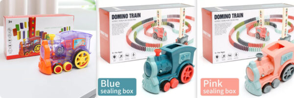 Domino Train Toys Baby Toys Car Puzzle Automatic Release Licensing Electric Building Blocks Train Toy - Image 20