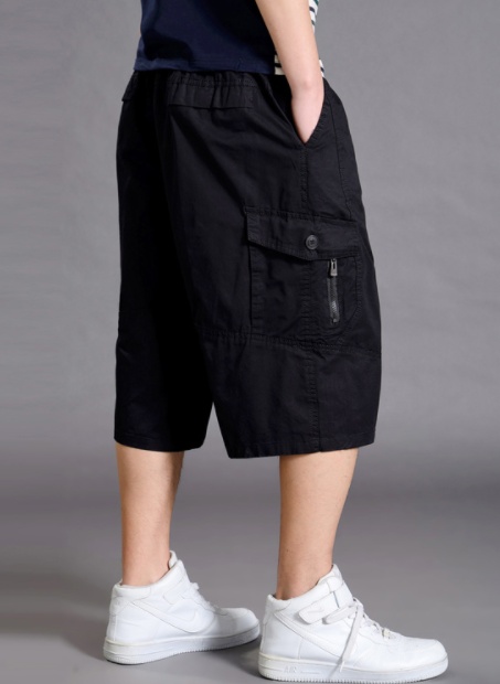 Sports Cropped Trousers Men's Loose Shorts Plus Fat Plus Size Fat Guy Casual Thin 7-point Overalls - Image 38