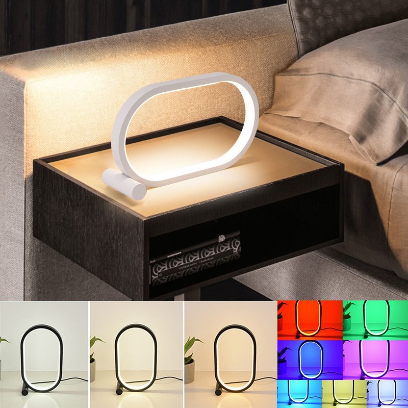 Usb Plug-In Lamp Oval Acrylic Lamp Touch Control Dimmable Modern Simple Creative Night Lamp Bedside Reading Lamp Desk Table Led - Image 1