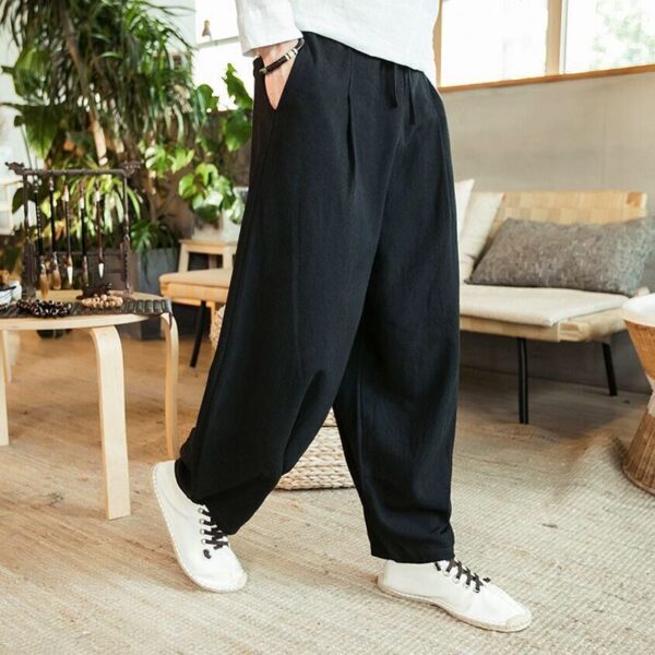 Chinese style large fat wide leg pants - Image 3