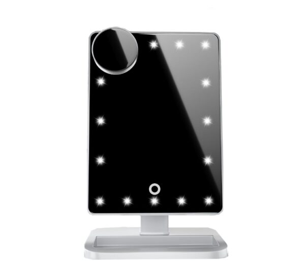 Touch Screen Makeup Mirror With 20 LED Light Bluetooth Music Speaker 10X Magnifying Mirrors Lights - Image 13